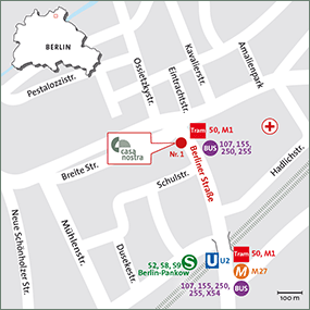 Lageplan Standort Berliner Straße 1, 13187 Berlin