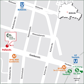 Lageplan Standort Pallasstraße 1, 10781 Berlin